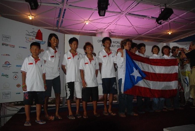 Optimist Worlds competitors. Photo: Esra Karahan - Optimist World Championship 2008 © SW